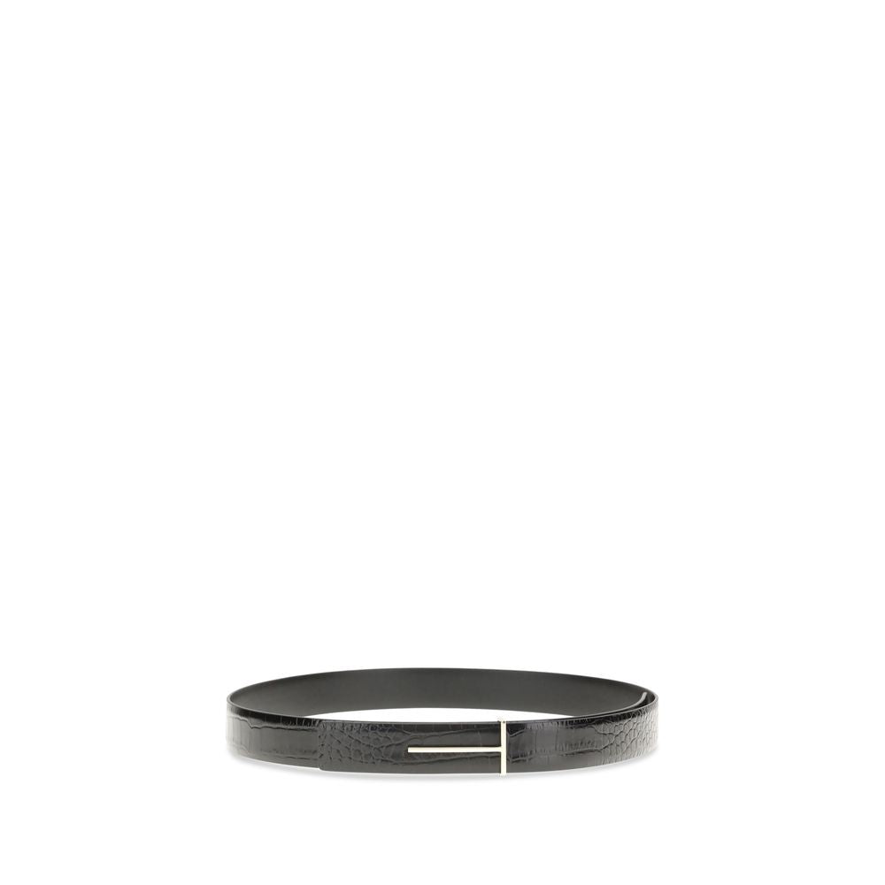 Tom Ford Black Goatskin Regular Belt