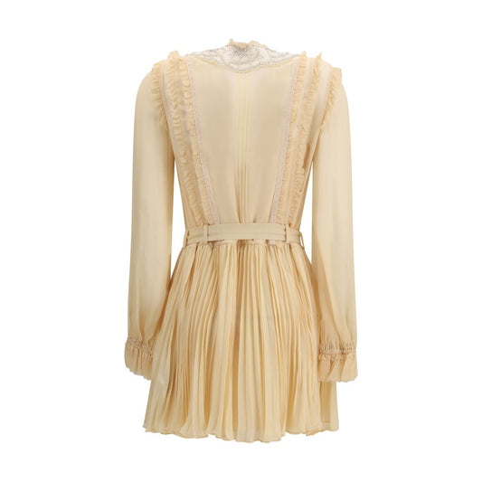 Self-Portrait Cream Viscose Casual Dress