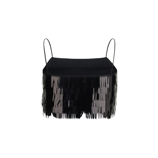 Self-Portrait Black Polyester Top