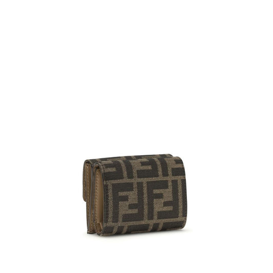 Fendi Brown Fabric Wallet