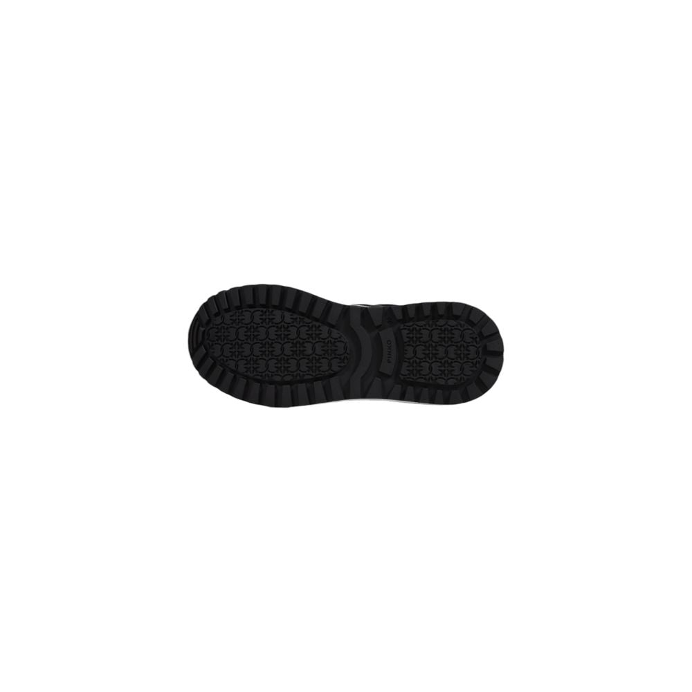 PINKO Black Leather Low Top Sneakers