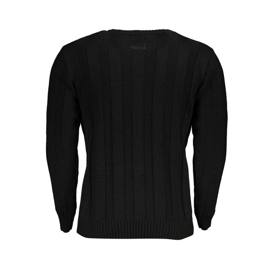 U.S. Grand Black Acrylic Men's Sweater