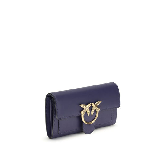 PINKO Blue Calf Leather Bos Taurus Shoulder Bag