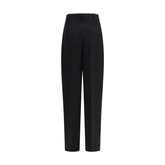 Max Mara Black Linen Casual Pants