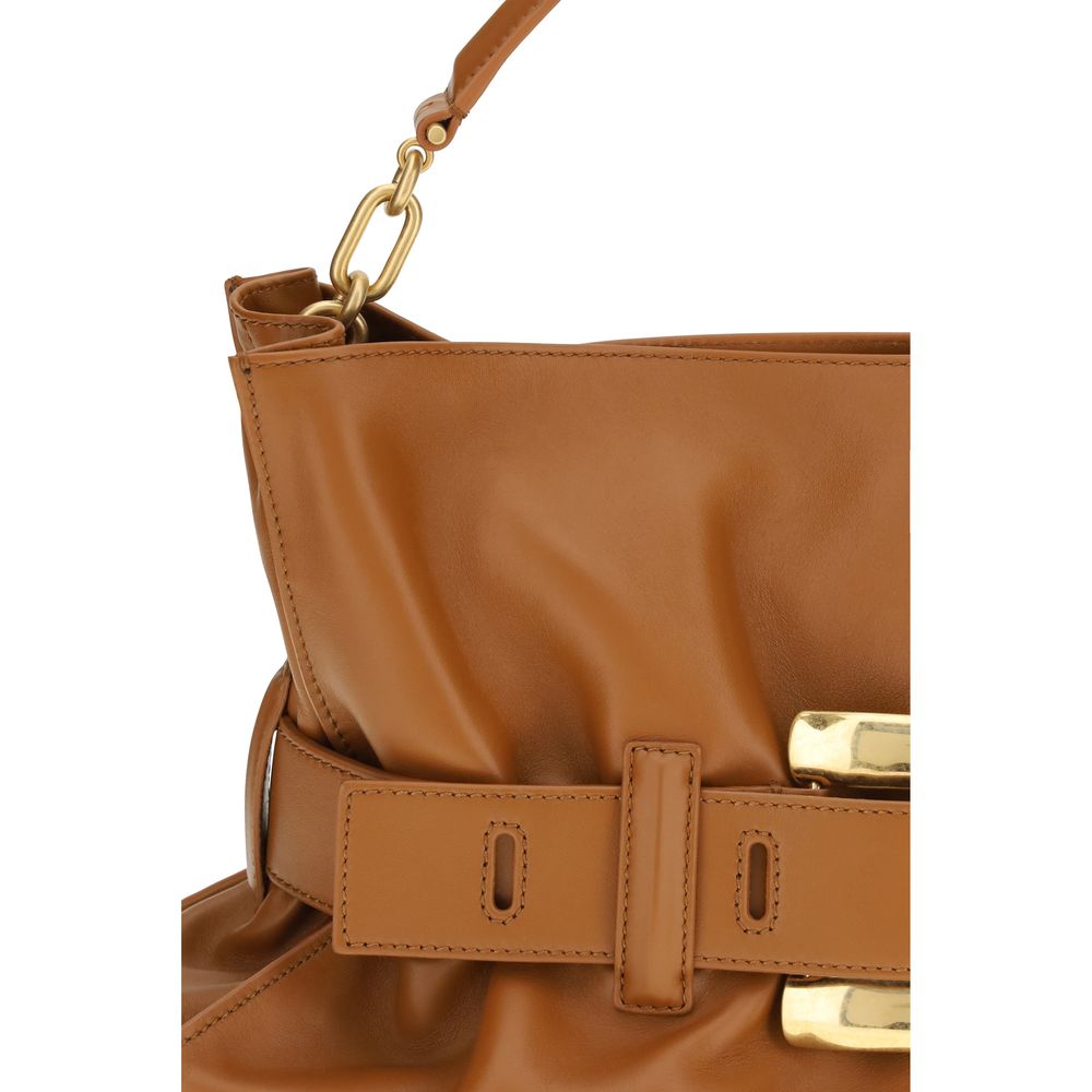 Balmain Black Calf Leather Bos Taurus Handbag
