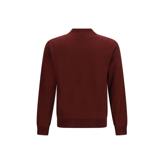 Valentino Bordeaux Wool Oves Aries Polo Shirt