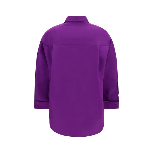 Balenciaga Purple Cotton Dress Shirt