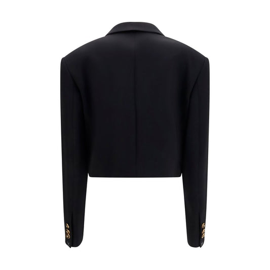 Versace Black Wool Oves Aries Blazer
