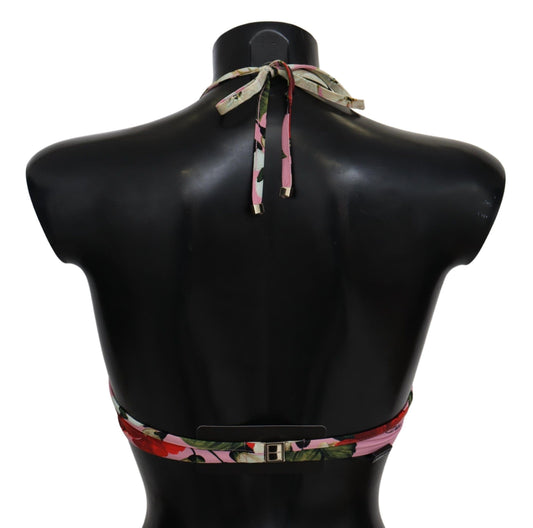 Dolce & Gabbana Multicolor Floral Swimsuit Beachwear Bikini Tops