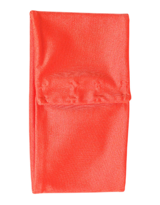 Dolce & Gabbana Orange Nylon Stretch Women Neck Warmer Scarf