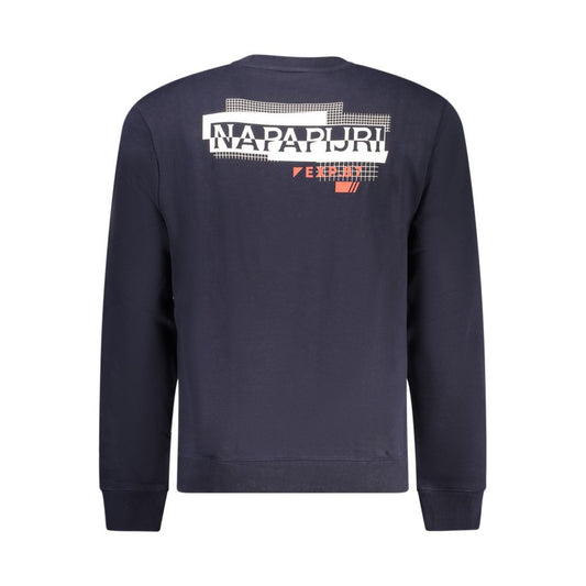 Napapijri Blue Cotton Men Sweater
