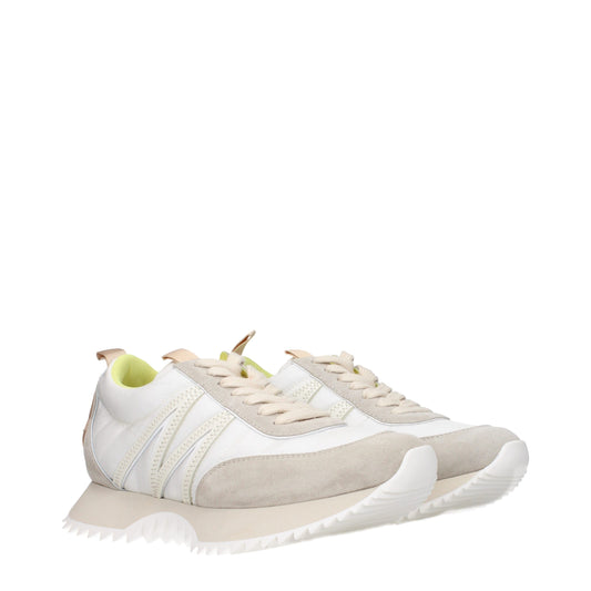 Moncler Beige Fabric Low Tops
