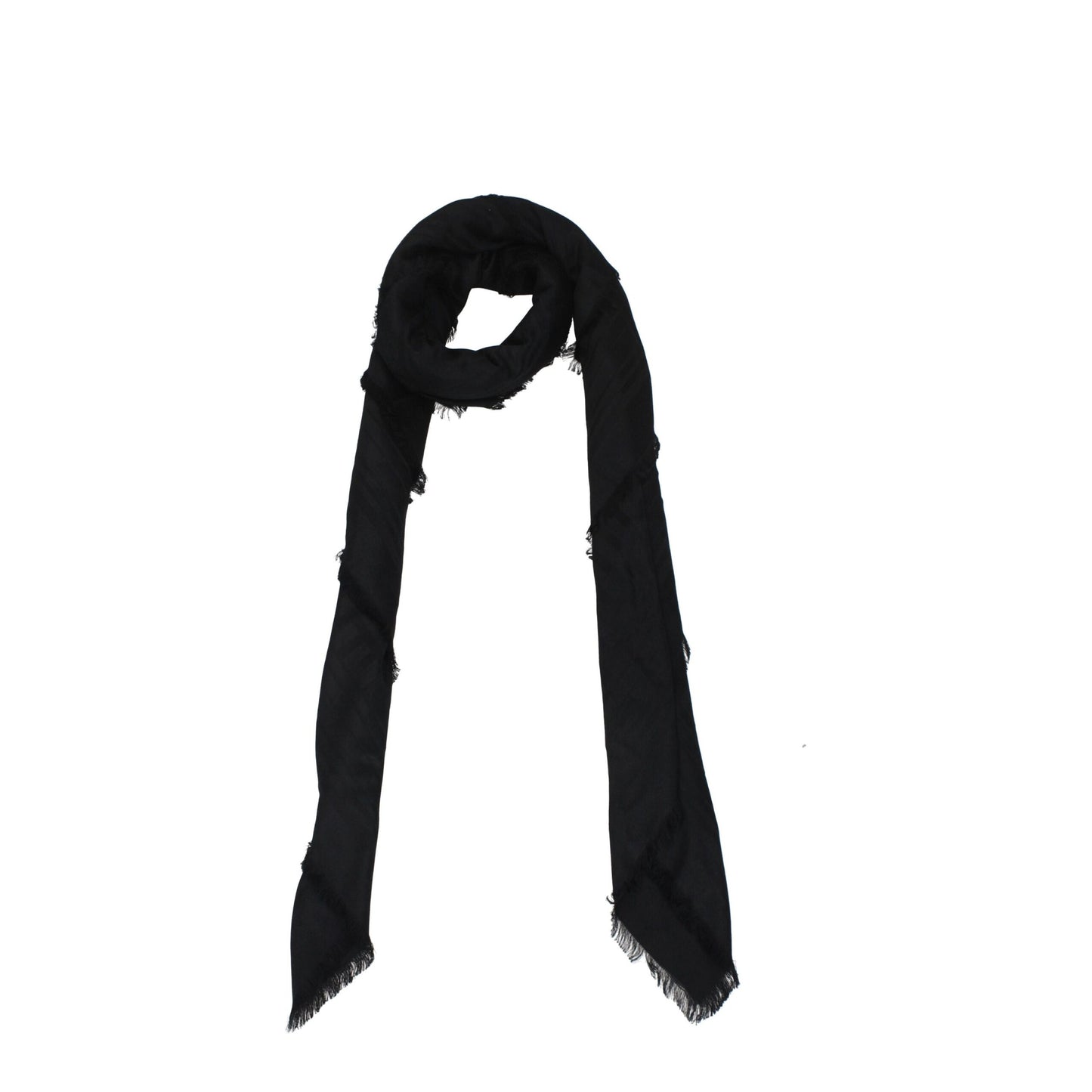 Balmain Black Viscose Foulards