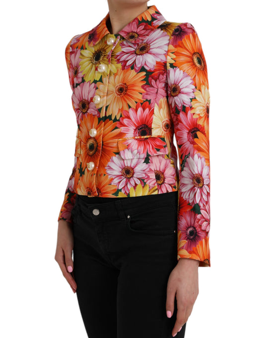 Dolce & Gabbana Multicolor Daisy Print Floral Fantasy Jacket