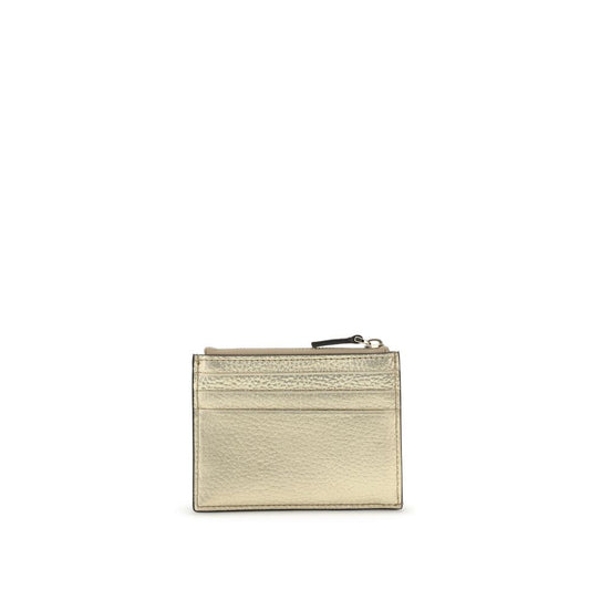 Valentino Garavani Gold Calf Leather Bos Taurus Wallet