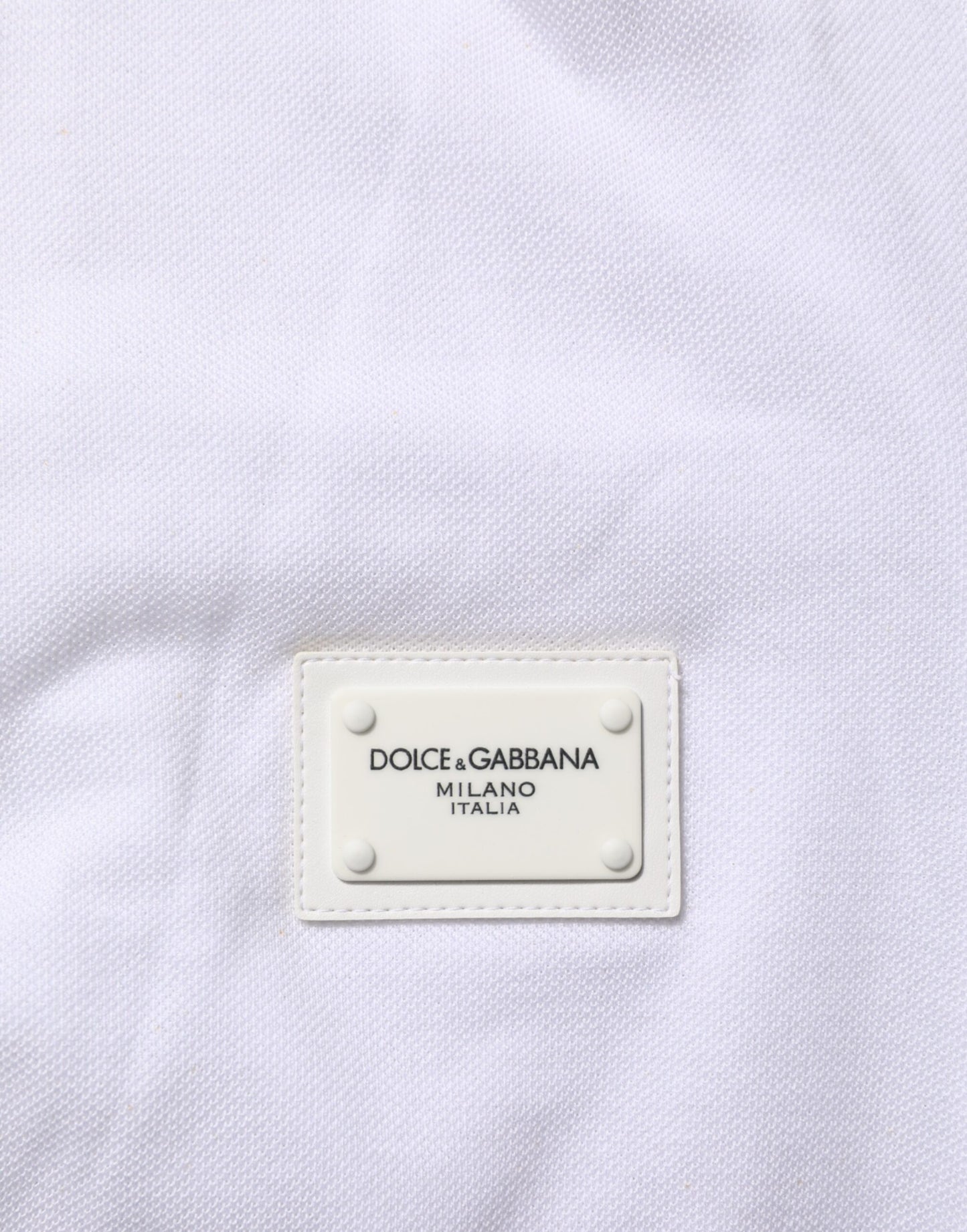 Dolce & Gabbana White Collared Short Sleeves Polo T-shirt