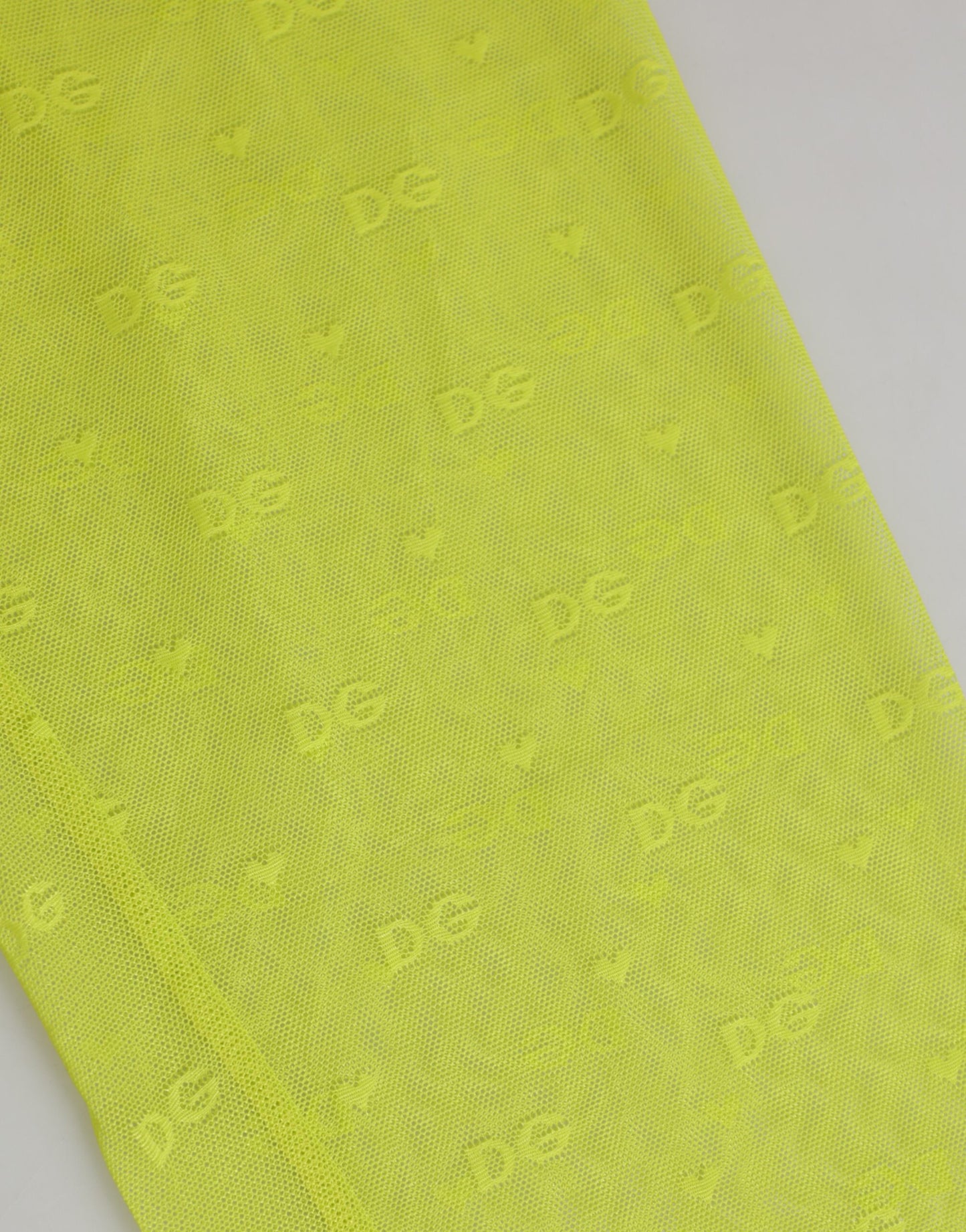 Dolce & Gabbana Neon Green Nylon Logo Lace Leggings Pants Underwear