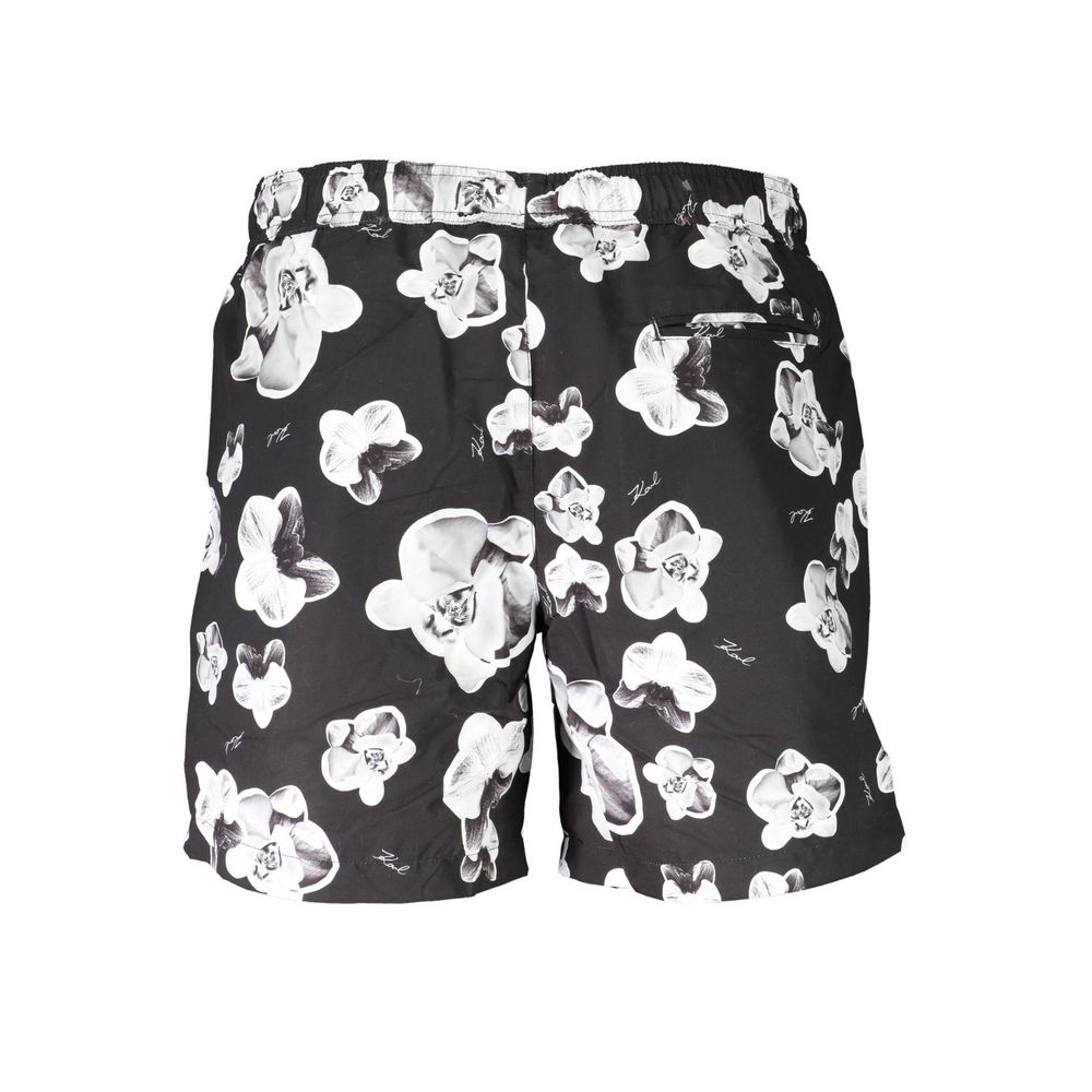 Karl Lagerfeld Black Polyester Swimwear