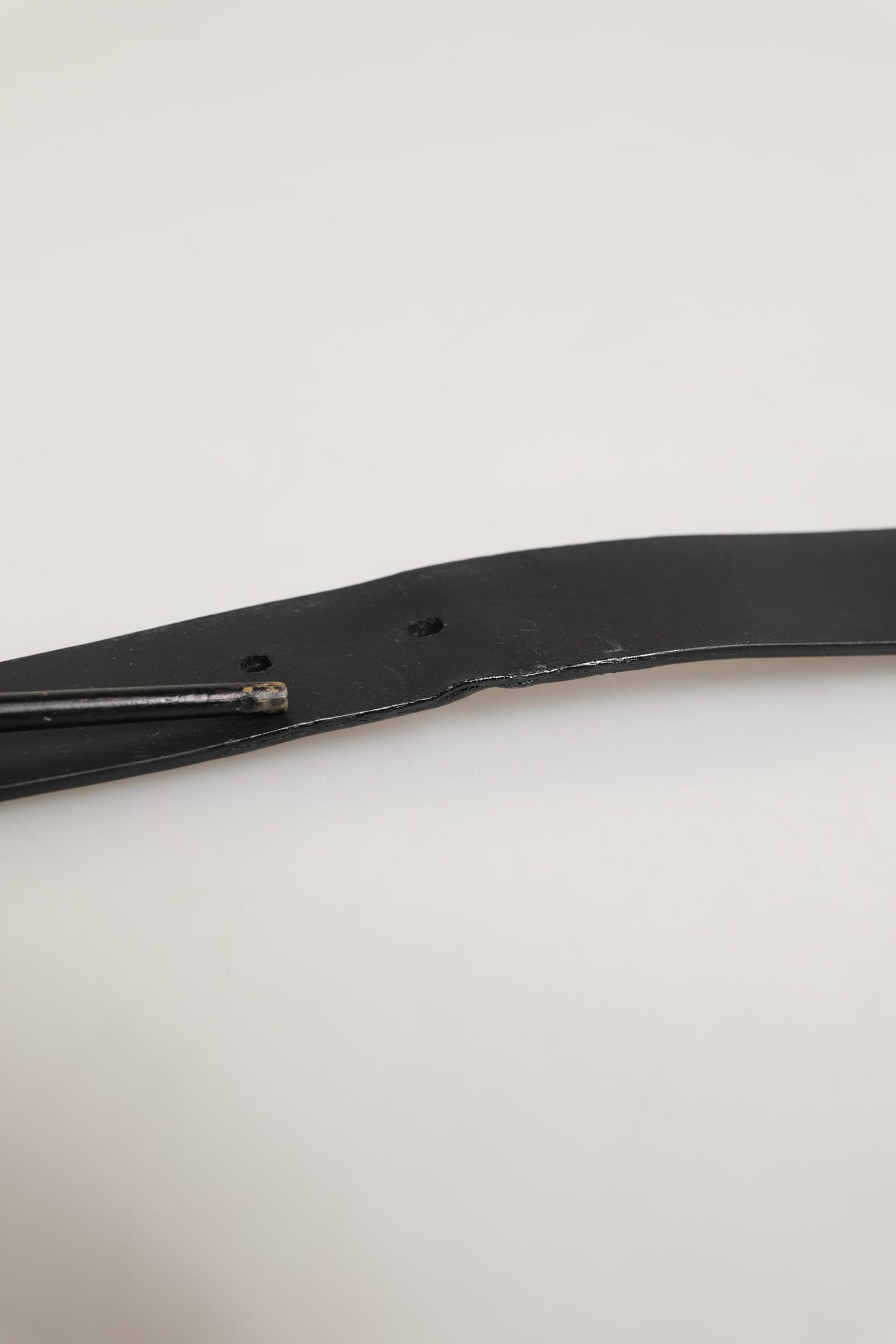 Dolce & Gabbana Black Leather Classic Metal Buckle Men Belt