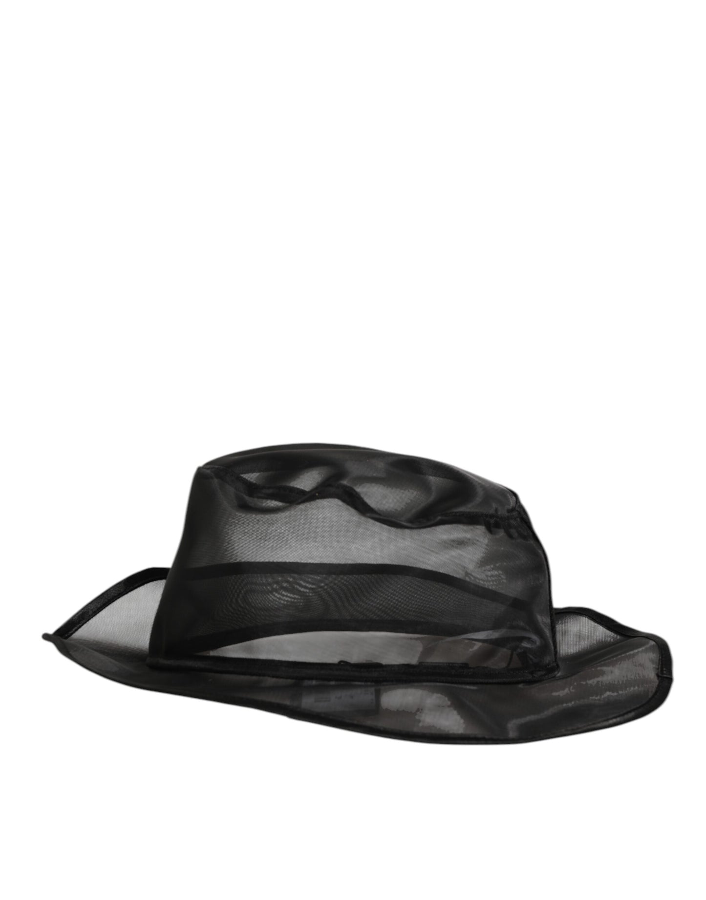 Dolce & Gabbana Black Silk Mesh Bucket Men Fisherman Cap Hat