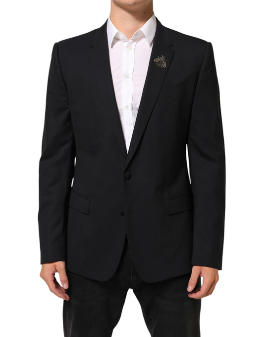 Dolce & Gabbana Black Bee MARTINI 2 Button Men Suit Blazer