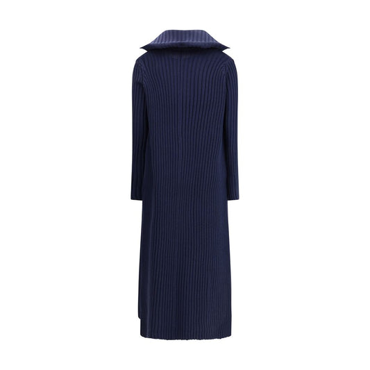 Balenciaga Ribbed Shawl-Collar Cardigan