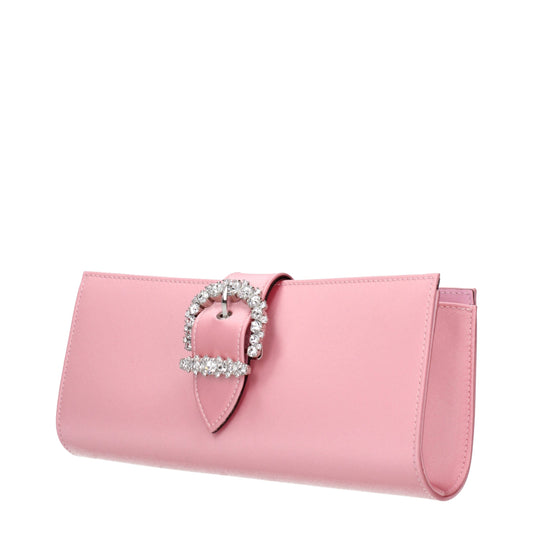 Jimmy Choo Pink Satin Clutch Bags