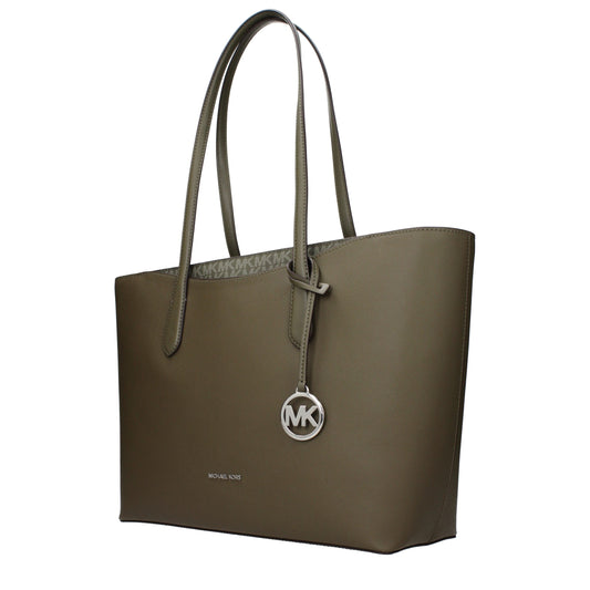Michael Kors Green Fabric Shoulder Bag