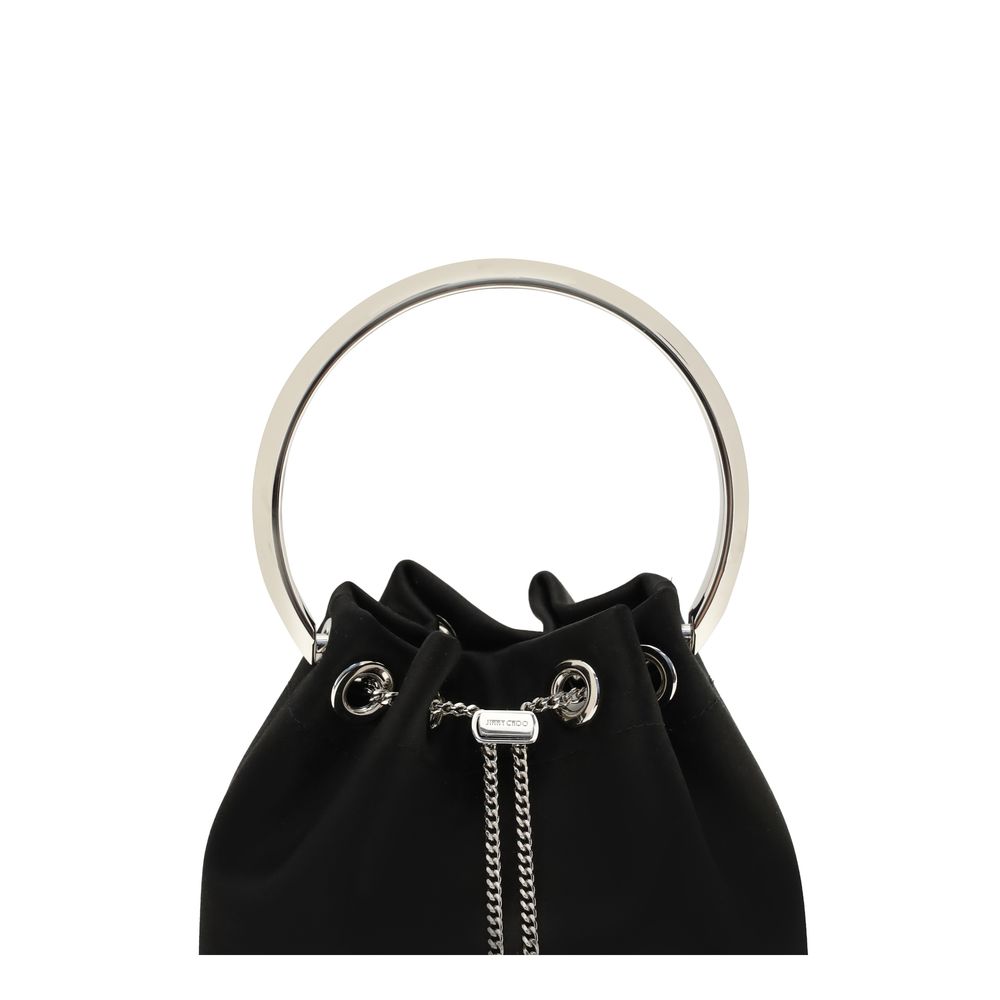 Jimmy Choo Black Silk Shoulder Bag