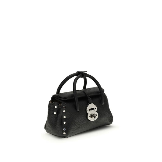 Zanellato Black Calf Leather Bos Taurus Handbag