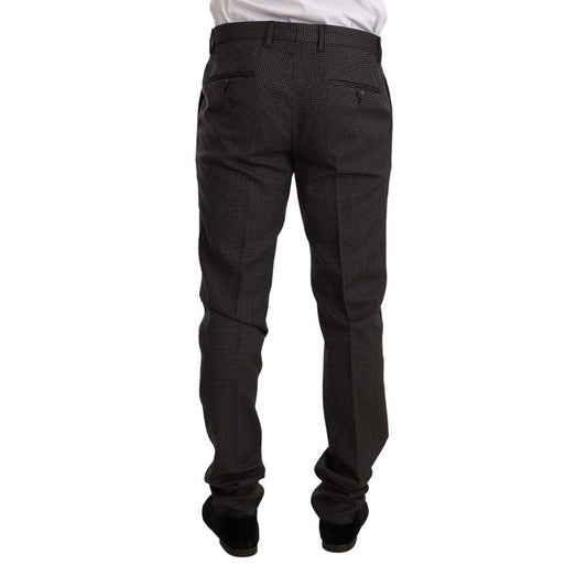 Dolce & Gabbana Black Virgin Wool Two-Piece Suit