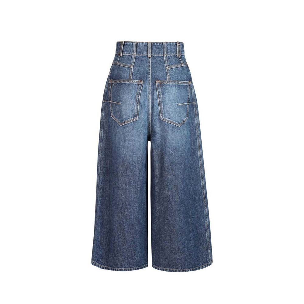 Dior Blue Cotton High-Waisted Jean