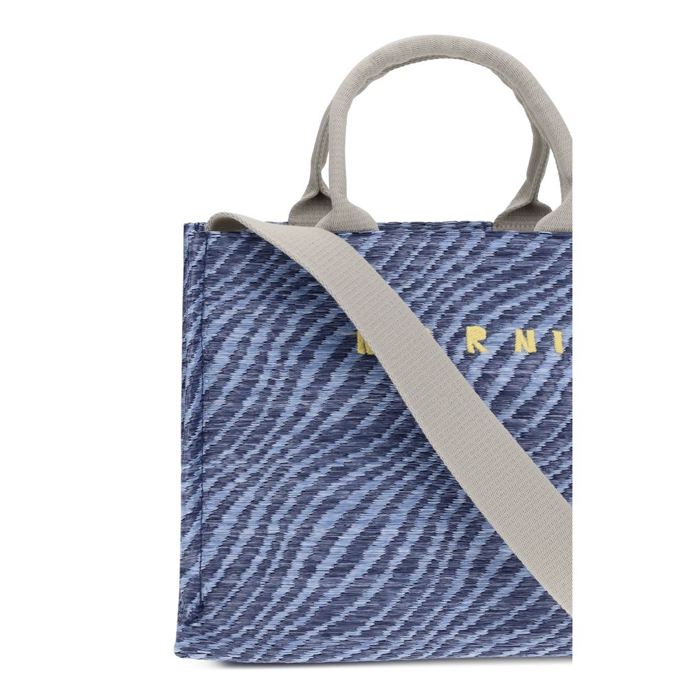 Marni Blue Fabric Shoulder Bag