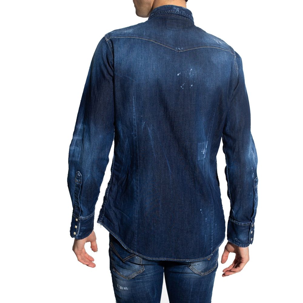 Dsquared² Blue Denim Shirt