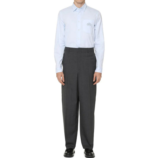 Prada Blue Cotton Dress Shirt