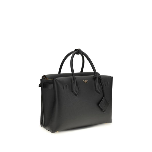 MCM Black Calf Leather Bos Taurus Shoulder Bag