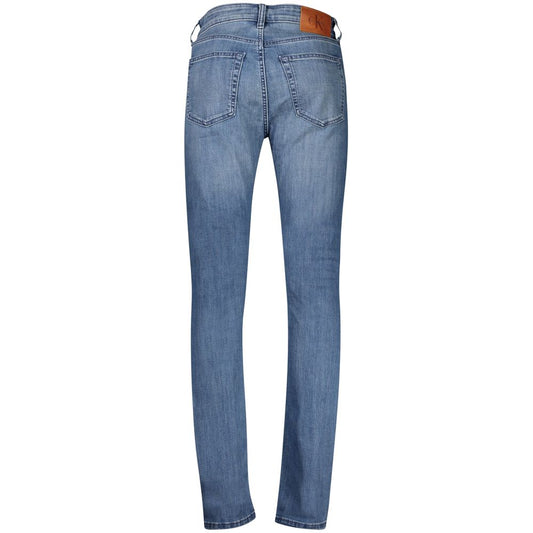 Calvin Klein Blue Cotton Slim Fit Jeans