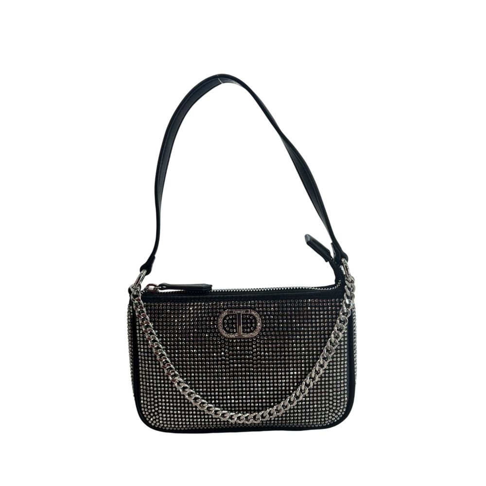 Twinset Black Polyurethane Women Shoulder Bag