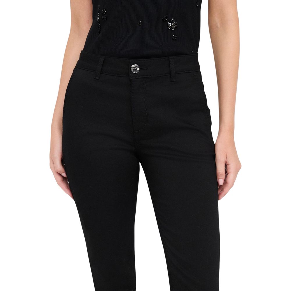 Liu Jo Black Cotton Casual Pants