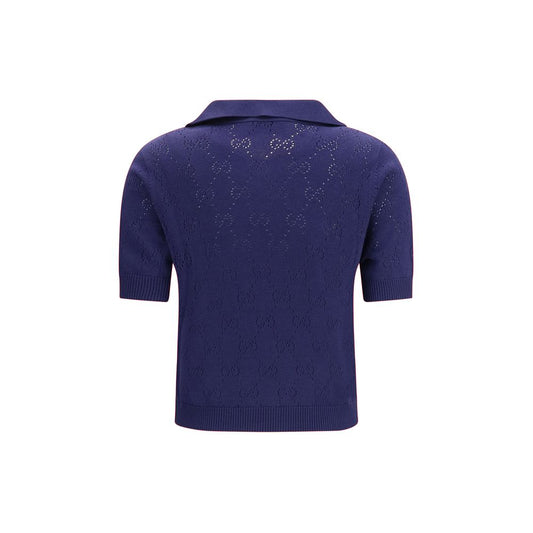 Gucci Blue Silk Top