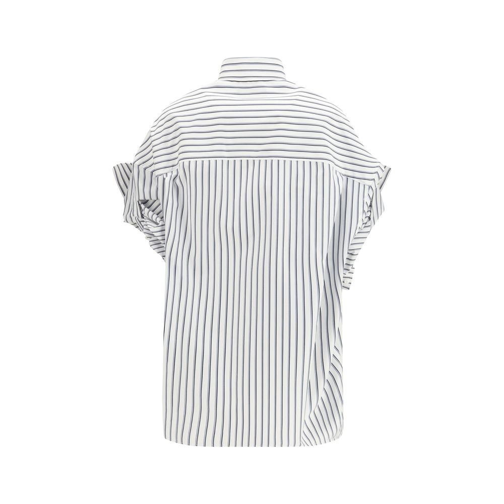 Balenciaga White Cotton Shortsleeve Shirt