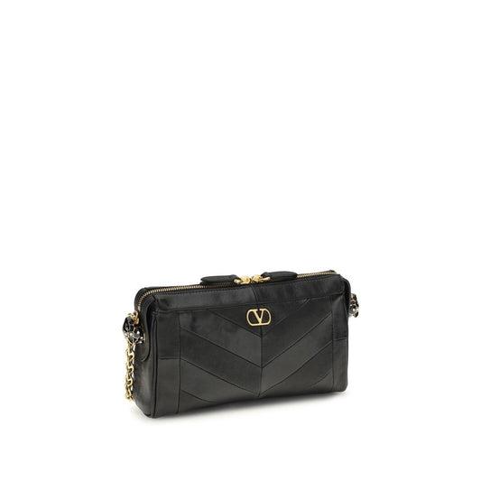 Valentino Garavani Black Lamb Ovis Aries Aries Shoulder Bag