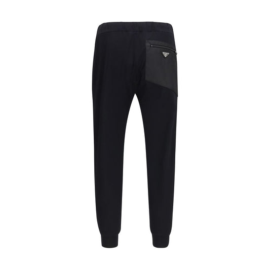 Prada Black Nylon Casual Pants
