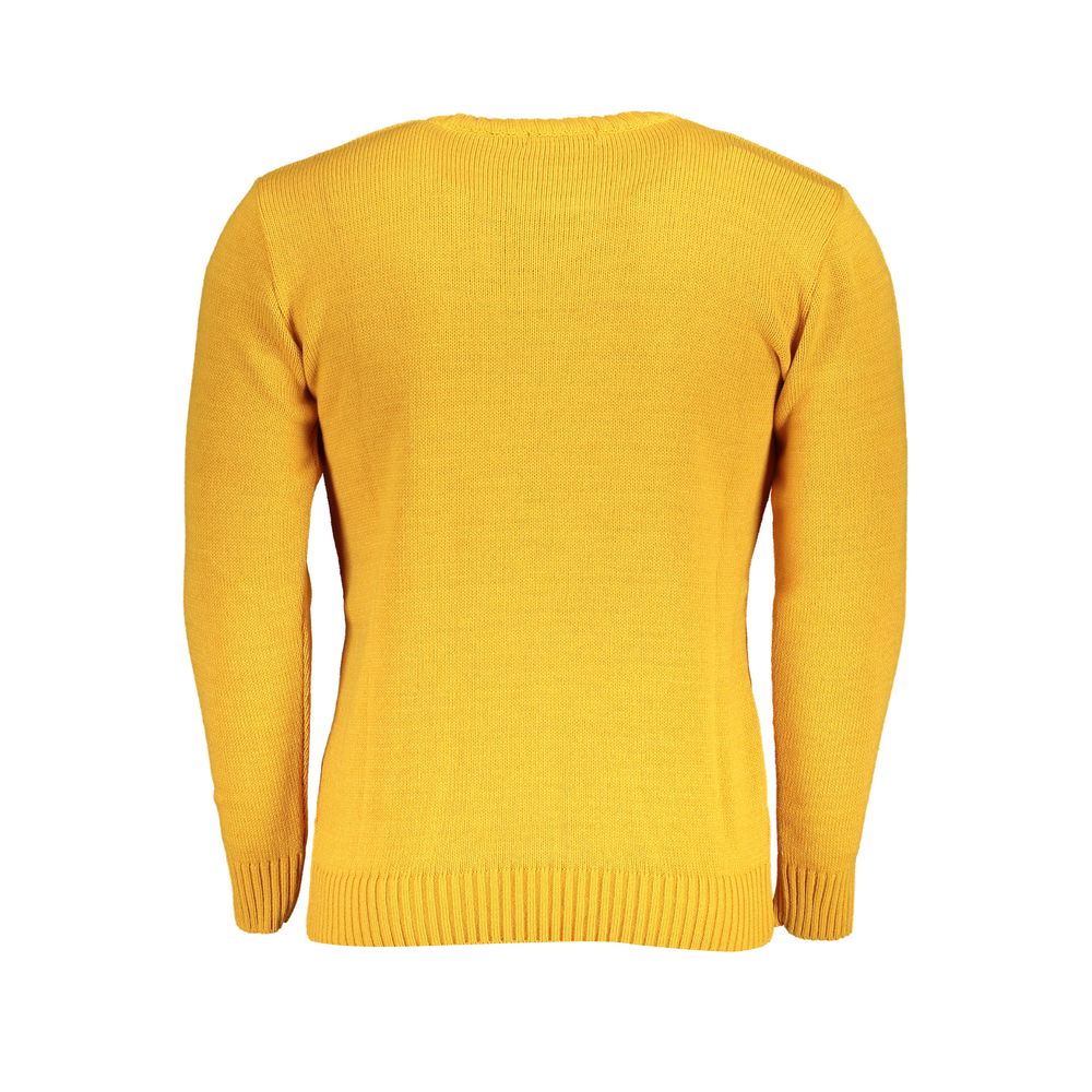 U.S. Grand Yellow Acrylic Men Sweater