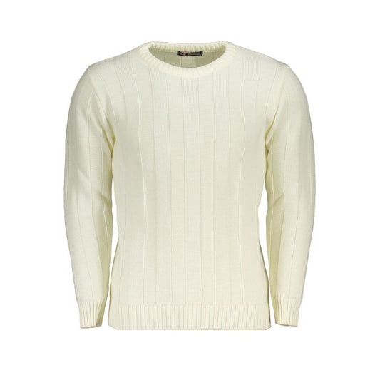 U.S. Grand White Acrylic Men's Sweater