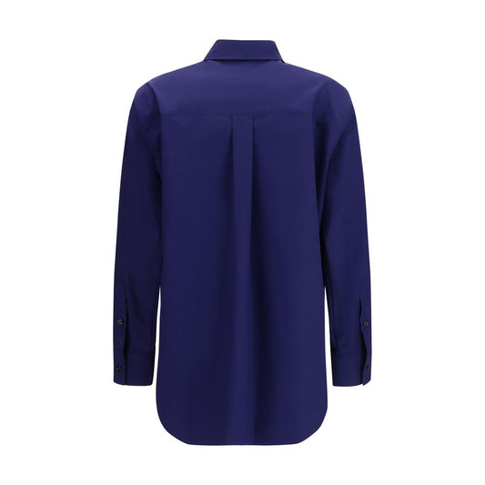 Fendi Blue Cotton Pattern Shirt