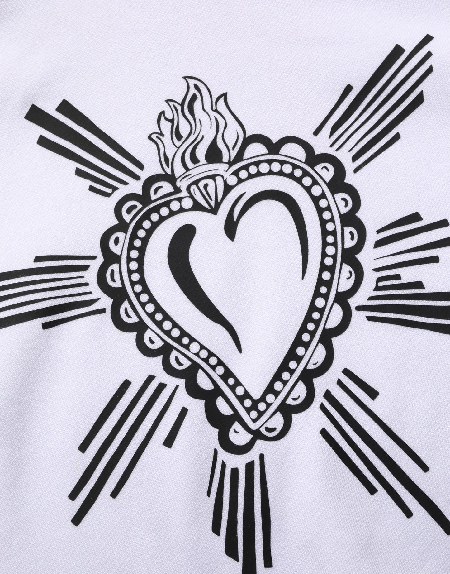 Dolce & Gabbana White Sacred Heart Hooded Sweatshirt Sweater
