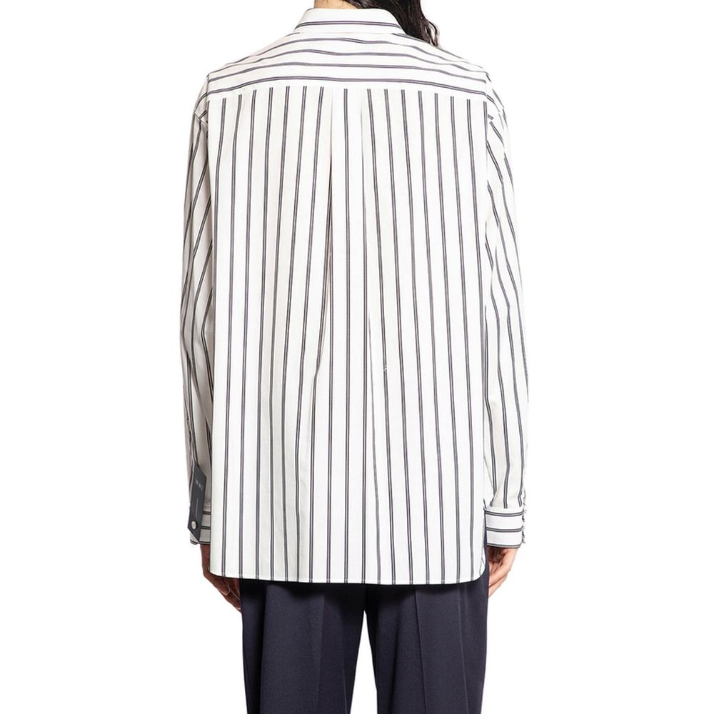 Dior White Cotton Pattern Shirt