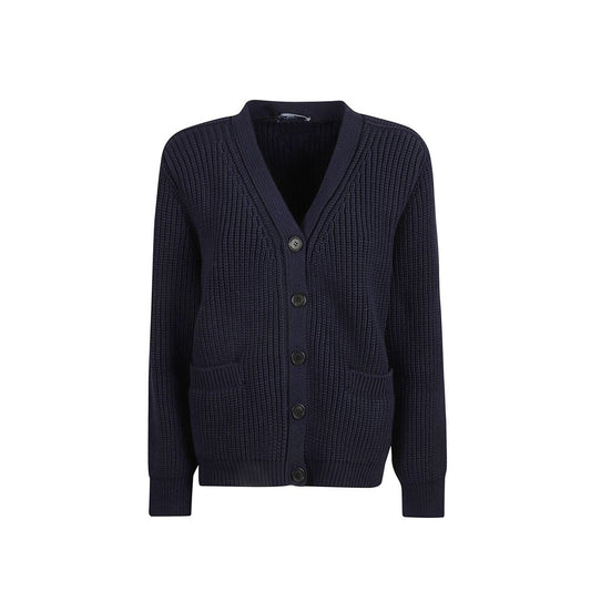 Prada Blue Cotton Cardigan