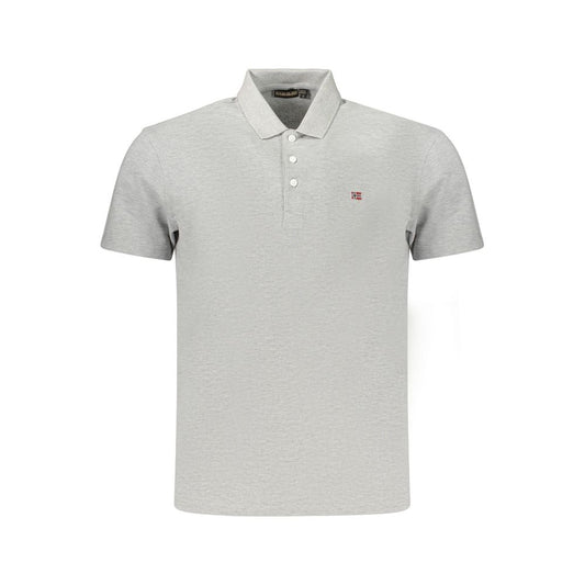 Napapijri Gray Cotton Polo Shirt